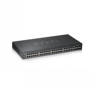 ZYXEL GS1920-48V2, 50 PORT SMART MANAGED SWITCH 48X GIGABIT COPPER AND 4X GIGABIT DUAL PERS., HYBRID MODE, STANDALONE OR NEBULAFLEX CLOUD
