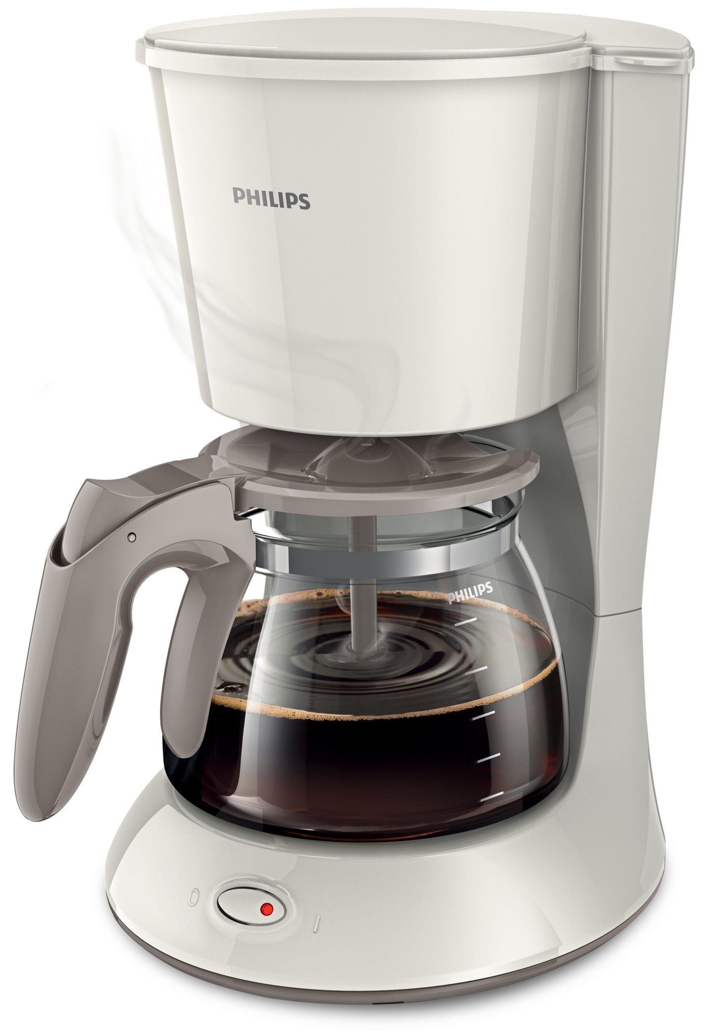 Philips Daily Collection Coffee maker HD7461/00 With glass jug White, damaged package