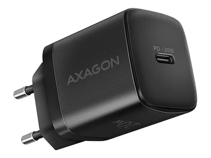AXAGON Wallcharger 1x port USB-C, PD3.0/PPS/QC4+/AFC/FCP/Apple, 20W | ACU-PD20
