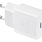 SAMSUNG 15W Adapter wo cable White