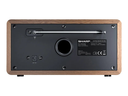 Sharp DR-450(BR) Digital Radio, FM/DAB/DAB+, Bluetooth 4.2, Alarm function, Brown | Sharp | Digital Radio | DR-450(BR) | Bluetooth | Brown