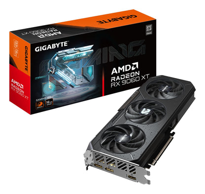 Graphics Card|GIGABYTE|AMD|Radeon RX 9060 XT|16 GB|GDDR6|128 bit|PCI Express x16 5.0|Active|GV-R9060XTGAMING-16GD1.0