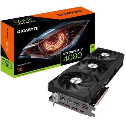 Graphics Card|GIGABYTE|NVIDIA GeForce RTX 4080|16 GB|GDDR6X|256 bit|PCIE 4.0 16x|GPU 2505 MHz|1xHDMI|3xDisplayPort|GV-N4080WF3-16GD