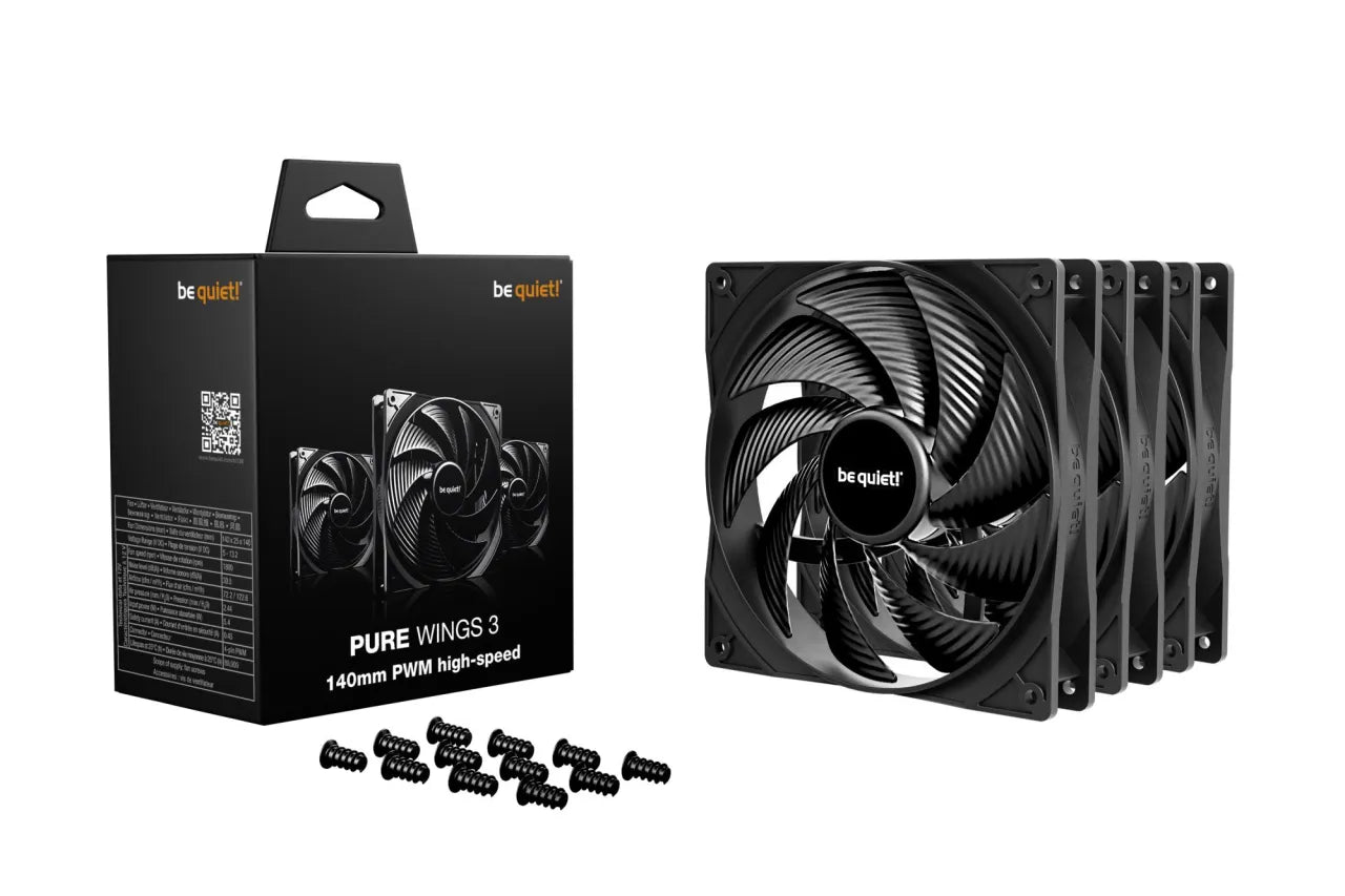 CASE FAN 140MM PURE WINGS 3/PWM HS 3PACK BL138 BE QUIET