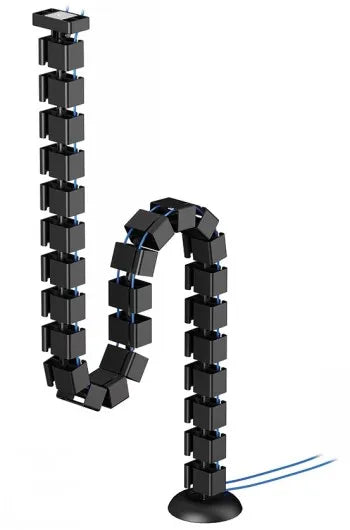 NEOMOUNTS CABLE SPINE ORGANIZER FOR SIT/STAND DESK FRAMES, MAGNET MOUNTED, BLACK