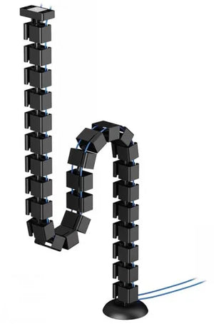 NEOMOUNTS CABLE SPINE ORGANIZER FOR SIT/STAND DESK FRAMES, MAGNET MOUNTED, BLACK