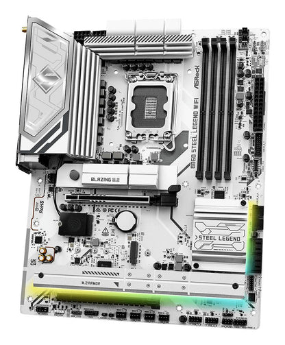 Mainboard|ASROCK|Intel B860 Express|LGA1851|ATX|Memory DDR5|Memory slots 4|1xPCI-Express 4.0 16x|1xPCI-Express 5.0 16x|1xM.2|1xHDMI|1xDisplayPort|1xAudio-Out|1xMicrophone|3xUSB 2.0|6xUSB 3.2|1xUSB-C w/Thunderbolt|1xOptical S/PDIF|1xRJ45|B860STEELLEGE...