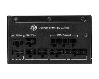 Power Supply|MSI|MPG A850GS PCIE5|ATX 3.1|850 Watts|Efficiency 80 PLUS GOLD|PFC Active|MPGA850GSPCIE5