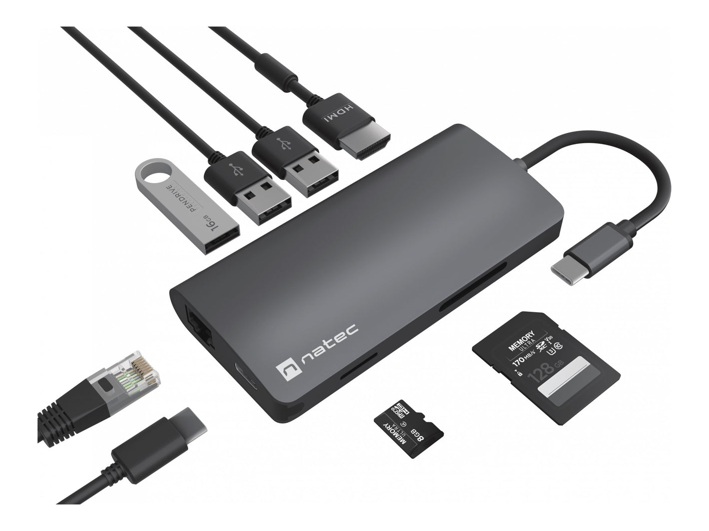 NATEC Multiport dock Fowler 2 V2 8in1