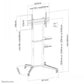 NEOMOUNTS BY NEWSTAR MOBILE FLOOR STAND (HEIGHT ADJUSTABLE: 128,5-145 CM)