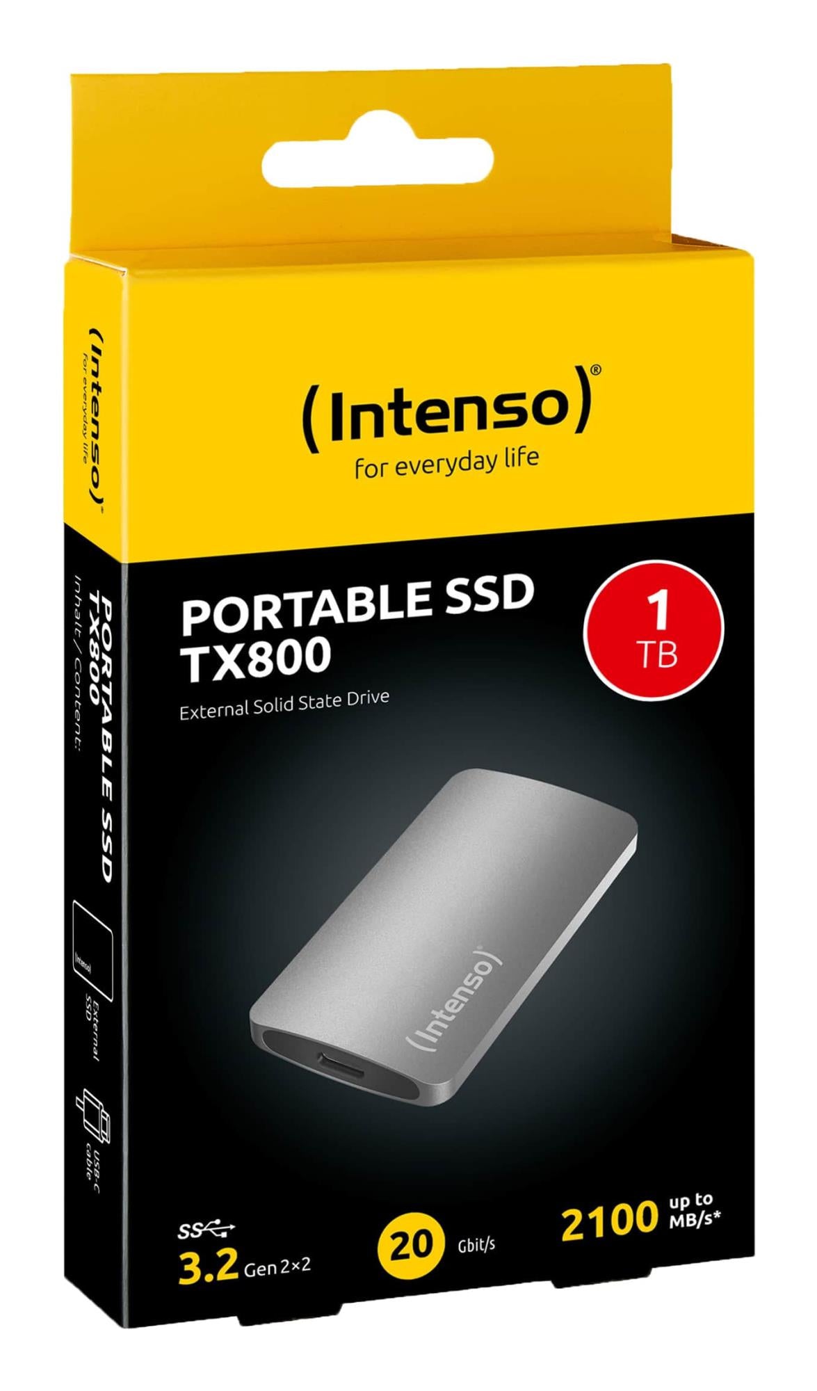 External SSD|INTENSO|TX800|1TB|USB-C|3828460