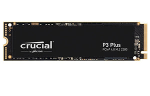 SSD|CRUCIAL|P3 Plus|1TB|M.2|PCIE|NVMe|3D NAND|Write speed 3600 MBytes/sec|Read speed 5000 MBytes/sec|TBW 220 TB|MTBF 1500000 hours|CT1000P3PSSD8