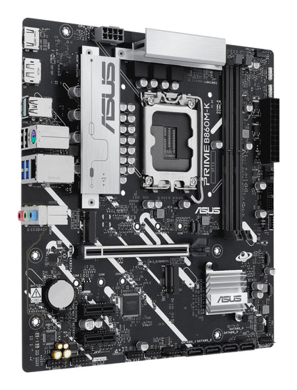Mainboard|ASUS|Intel B860 Express|LGA1851|Micro-ATX|Memory DDR5|Memory slots 2|2xPCI-Express 4.0 1x|1xPCI-Express 4.0 16x|2xM.2|1xHDMI|1xDisplayPort|1xAudio-In|1xAudio-Out|1xMicrophone|3xUSB 2.0|2xUSB 3.0|1xUSB 3.2|1xPS/2|1xRJ45|PRIMEB860M-K
