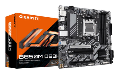 Mainboard|GIGABYTE|AMD B850|Socket AM5|micro ATX|RAM DDR5-SDRAM|4xSlots|2xNumber of M.2 (M) slots|B850MDS3H1.2