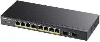 ZYXEL GS1900-10HP V2, 8-PORT GBE L2 POE SMART SWITCH + 2 SFP SLOTS, 802.3AT, DESKTOP, FANLESS, 70 WATT (5Y WARRANTY)