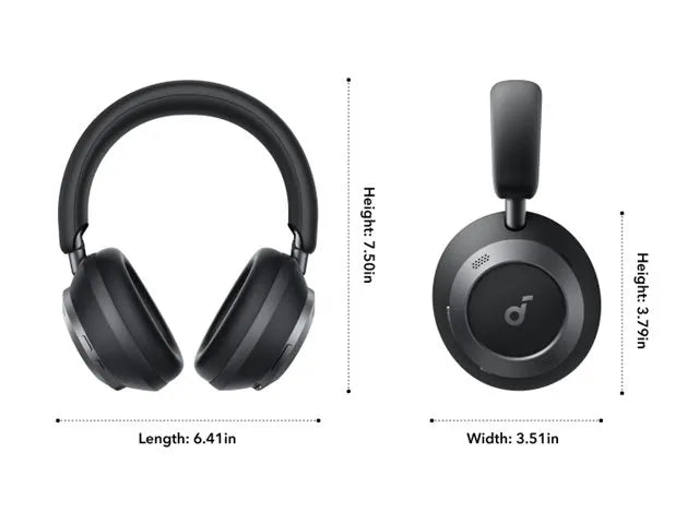 Anker Soundcore | Foldable Headphones | Space One Pro | Bluetooth | Over-ear | Microphone | Jet Black | Wireless
