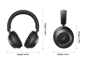 Anker Soundcore | Foldable Headphones | Space One Pro | Bluetooth | Over-ear | Microphone | Jet Black | Wireless