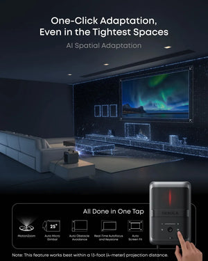 Anker Nebula | Laser Projector | 4K UHD (3840 x 2160) | 3500 ANSI lumens | Black/Gray