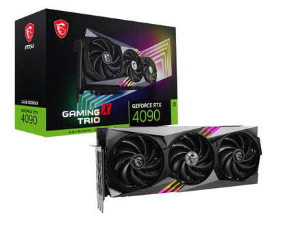 Graphics Card|MSI|NVIDIA GeForce RTX 4090|24 GB|GDDR6X|384 bit|PCIE 4.0 16x|GPU 2610 MHz|Active|1xHDMI|3xDisplayPort|RTX4090GAMINGXTRIO24G