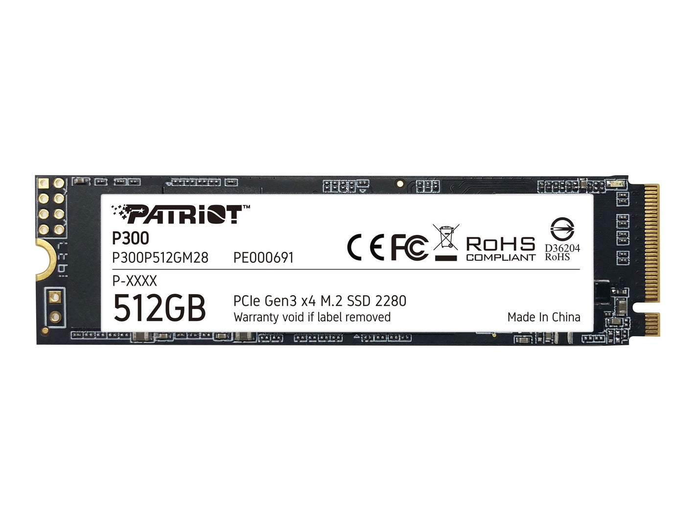 PATRIOT P300 512GB M2 2280 PCIe SSD