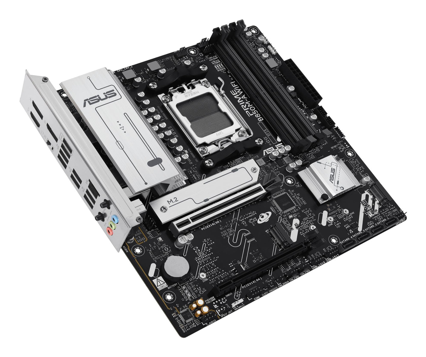 Mainboard|ASUS|AMD B850|SAM5|Micro-ATX|Memory DDR5|Memory slots 4|1xPCI-Express 4.0 16x|1xPCI-Express 5.0 16x|3xM.2|1xHDMI|2xDisplayPort|4xUSB 2.0|4xUSB 3.2|1xRJ45|3xAudio port|PRIMEB850M-AWIFI
