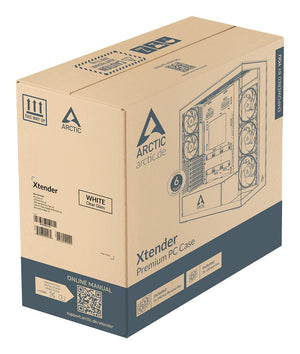 Case|ARCTIC|Xtender (White)|MidiTower|Case product features Transparent panel|Not included|Colour White|ACPCC00014A