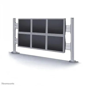NEWSTAR FLAT SCREEN DESK TOOLBAR FOR 6 SCREENS (70 X 130 CM) 10-24" SILVER