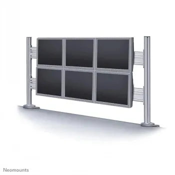NEWSTAR FLAT SCREEN DESK TOOLBAR FOR 6 SCREENS (70 X 130 CM) 10-24" SILVER