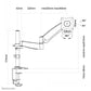 NEWSTAR FLAT SCREEN DESK MOUNT (CLAMP/GROMMET)  10-30" SILVER