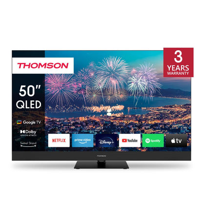 TV Set|THOMSON|50"|4K/Smart|QLED|3840x2160|Wireless LAN|Bluetooth|Google TV|Black|50QG6C14