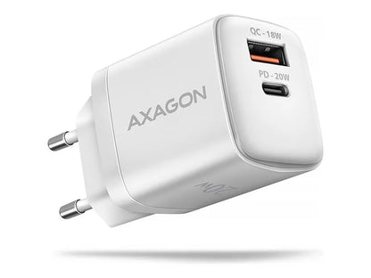 AXAGON Wallcharger 2x port (USB-A + USB-C), 20W | ACU-PQ20W