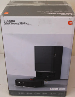 SALE OUT. Xiaomi Robot Vacuum | X20 Max EU | Wet&Dry | 5200 mAh | 8000 Pa | Black | REFURBISHED, USED, DIRTY, SCRATCHED