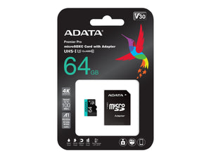 ADATA 64GB Micro SDXC UHS-I Adapter