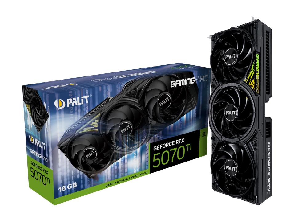 Graphics Card|PALIT|NVIDIA GeForce RTX 5070 Ti|16 GB|GDDR7|256 bit|PCIE 5.0 16x|GPU 2295 MHz|Triple slot Fansink|1xHDMI|3xDisplayPort|NE7507T019T2-GB2031A