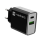 Natec Ribera USB Charger, 1xUSB-A, 1x USB-C, 20 W | NUC-2062