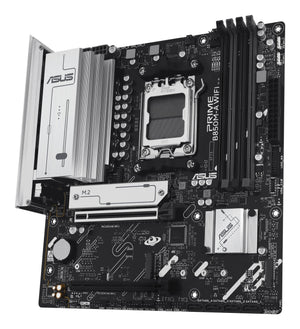 Mainboard|ASUS|AMD B850|SAM5|Micro-ATX|Memory DDR5|Memory slots 4|1xPCI-Express 4.0 16x|1xPCI-Express 5.0 16x|3xM.2|1xHDMI|2xDisplayPort|4xUSB 2.0|4xUSB 3.2|1xRJ45|3xAudio port|PRIMEB850M-AWIFI