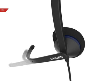 Koss | Headphones | CS200 USB | Wired | On-Ear | Microphone | Black