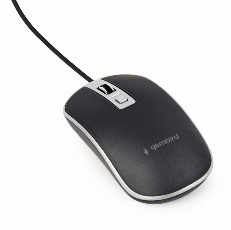 MOUSE USB OPTICAL BLACK/SILVER/MUS-4B-06-BS GEMBIRD