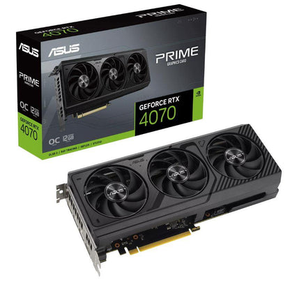 Graphics Card|ASUS|12 GB|GDDR6X|192 bit|PCIE 4.0 16x|Triple slot Fansink|1xHDMI|3xDisplayPort|PRIME-RTX4070-O12G