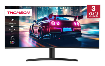 LCD Monitor|THOMSON|34 "|3440 x 1440 pixels|UltraWide Quad HD|LCD|Curved|M34QG7Y14C
