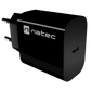 Natec Ribera USB Charger 1X USB-C 20W, Black
