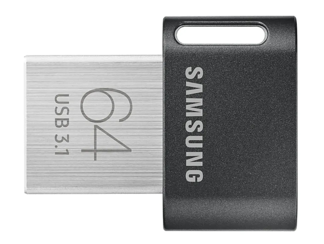 Samsung | FIT Plus | MUF-64AB/APC | 64 GB | USB 3.1 | Black/Silver