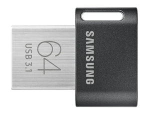 Samsung | FIT Plus | MUF-64AB/APC | 64 GB | USB 3.1 | Black/Silver