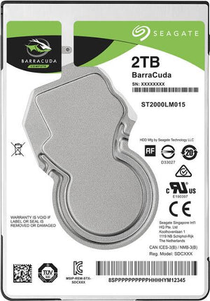 HDD|SEAGATE|Barracuda|2TB|SATA 3.0|128 MB|5400 rpm|2,5"|Thickness 7mm|ST2000LM015