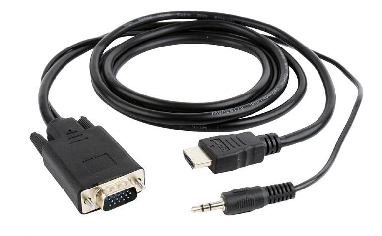 CABLE HDMI-VGA +3.5MM/1.8M A-HDMI-VGA-03-6 GEMBIRD