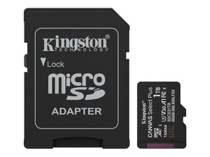 Kingston Memory card | Canvas Select Plus | 1000 GB | microSD | Flash memory class Class 10, UHS-I, U1/U3, video class 10/30, A1
