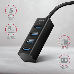 I/O HUB USB3.2 4PORT MINI/0.2M HUE-M1A AXAGON