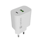 Natec Ribera USB Charger 1X USB-A + 1X USB-C 20W, White