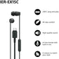Sony Earbuds | IER‑EX15C | Wired | In-ear | Microphone | Black