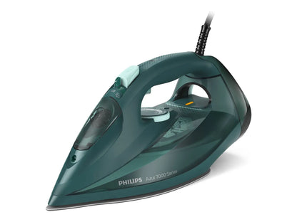 Philips | Iron | DST7050/70 | Steam Iron | 2800 W | Water tank capacity 300 ml | Continuous steam 50 g/min | Steam boost performance 250 g/min | Green